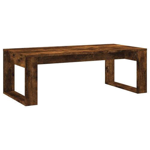 Sofabord 102x50x35 cm konstrueret træ røget egetræsfarve