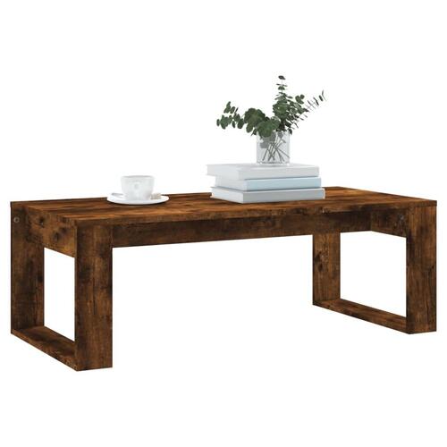 Sofabord 102x50x35 cm konstrueret træ røget egetræsfarve