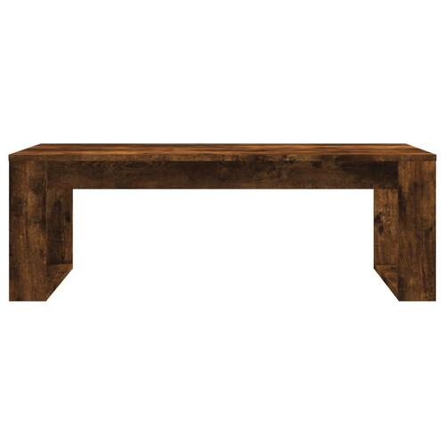 Sofabord 102x50x35 cm konstrueret træ røget egetræsfarve