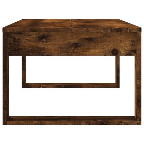 Sofabord 102x50x35 cm konstrueret træ røget egetræsfarve