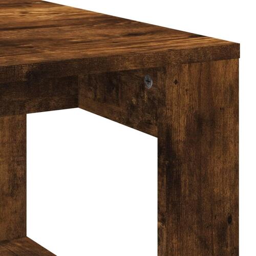 Sofabord 102x50x35 cm konstrueret træ røget egetræsfarve