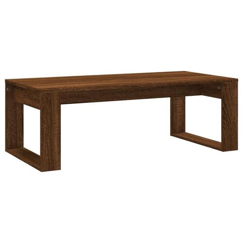 Sofabord 102x50x35 cm konstrueret træ brun egetræsfarve