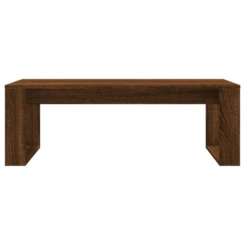 Sofabord 102x50x35 cm konstrueret træ brun egetræsfarve