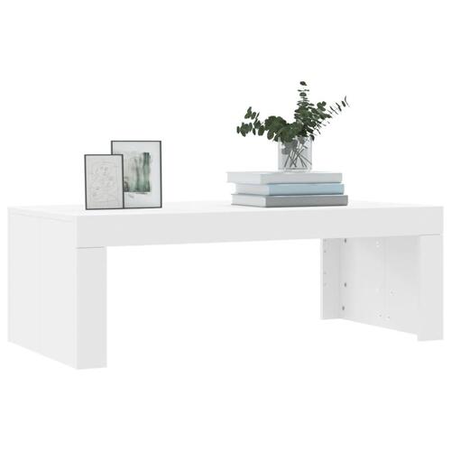 Sofabord 102x50x36 cm konstrueret træ hvid
