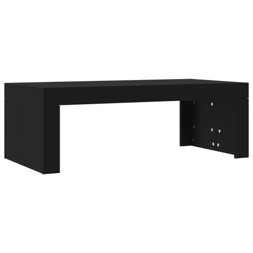 Sofabord 102x50x36 cm konstrueret træ sort