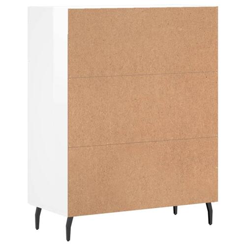 Skænk 69,5x34x90 cm konstrueret træ hvid højglans