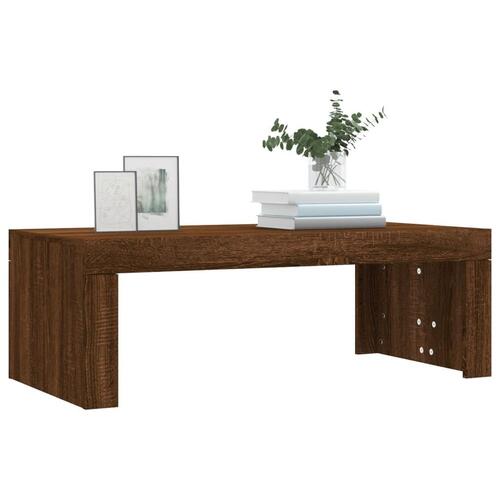 Sofabord 102x50x36 cm konstrueret træ brun egetræsfarve
