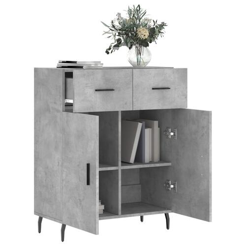 Skænk 69,5x34x90 cm konstrueret træ betongrå