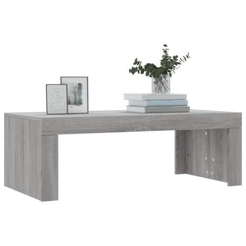 Sofabord 102x50x36 cm konstrueret træ grå sonoma-eg
