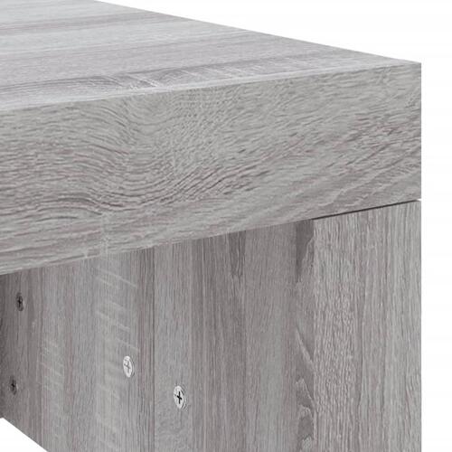 Sofabord 102x50x36 cm konstrueret træ grå sonoma-eg