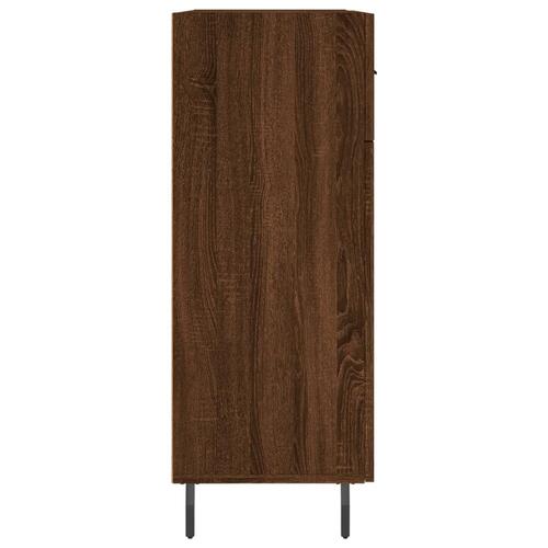 Skænk 69,5x34x90 cm konstrueret træ brun egetræsfarve