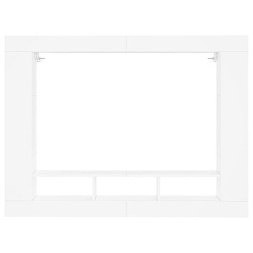 Tv-møbel 152x22x113 cm konstrueret træ hvid