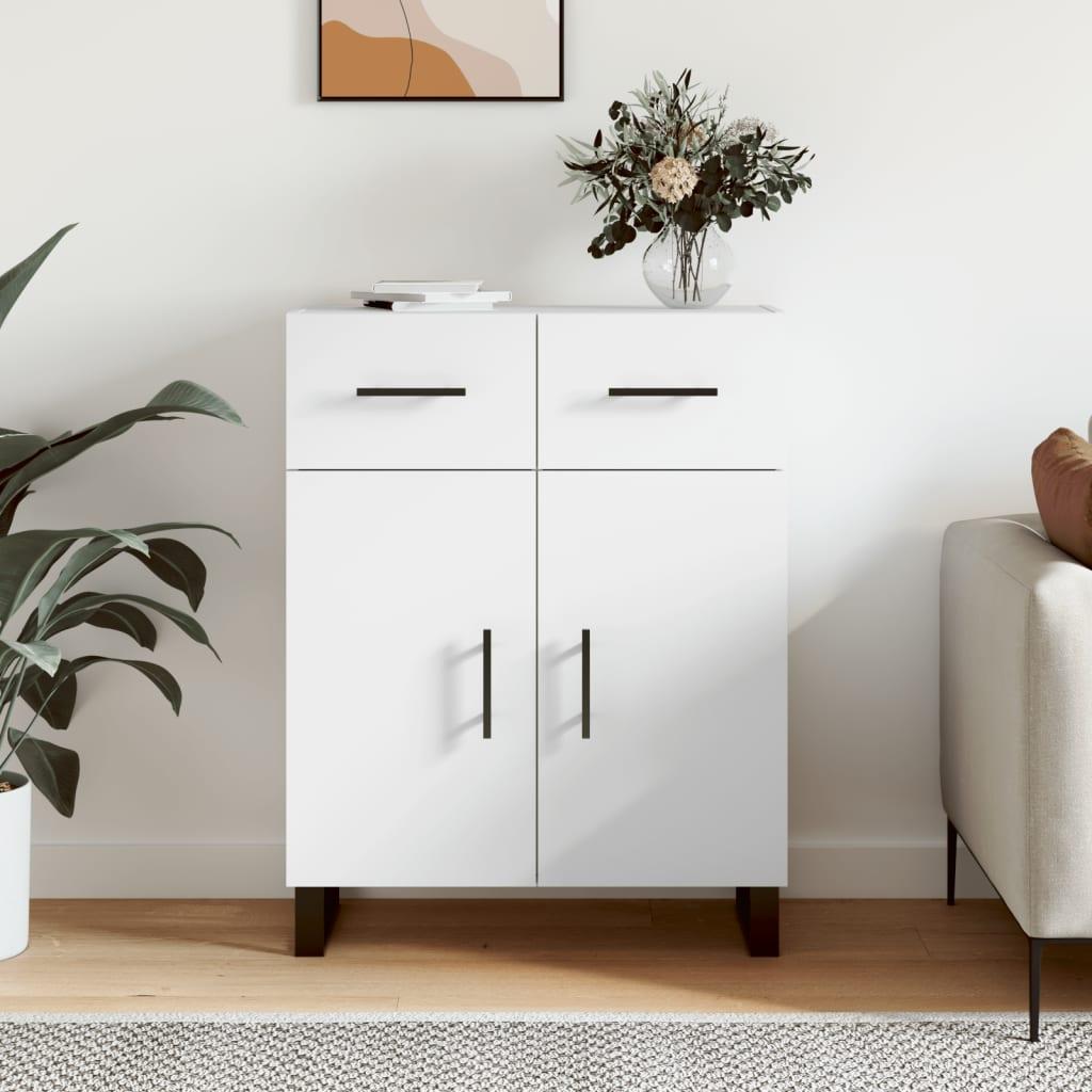 Skænk 69,5x34x90 cm konstrueret træ hvid billede