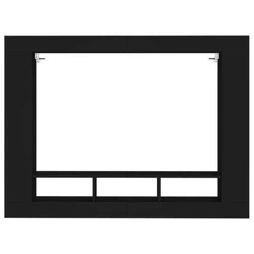 Tv-møbel 152x22x113 cm konstrueret træ sort
