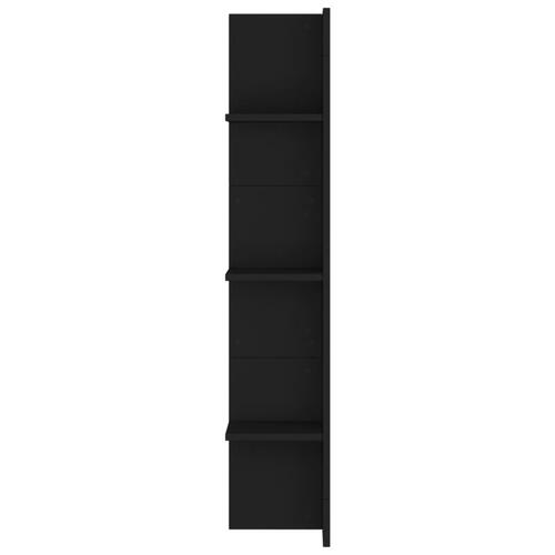 Tv-møbel 152x22x113 cm konstrueret træ sort