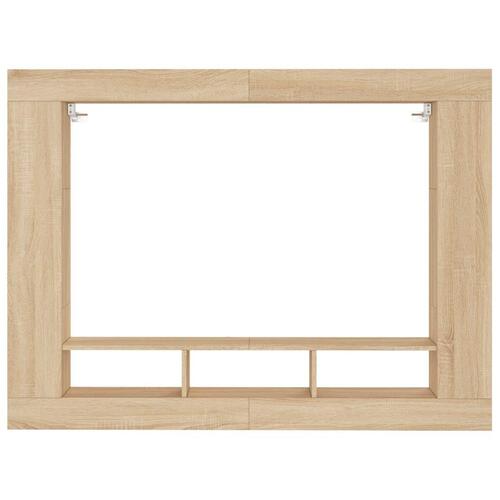 Tv-møbel 152x22x113 cm konstrueret træ sonoma-eg