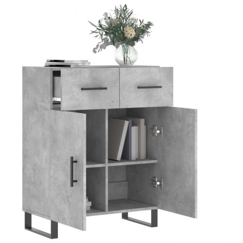 Skænk 69,5x34x90 cm konstrueret træ betongrå
