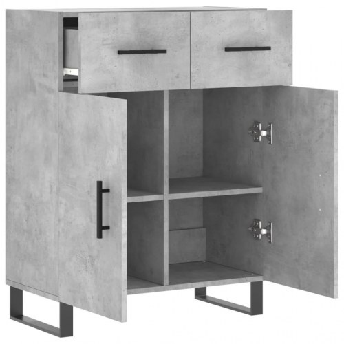 Skænk 69,5x34x90 cm konstrueret træ betongrå