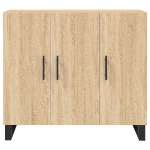 Skab 90x34x80 cm konstrueret træ røget egetræsfarve