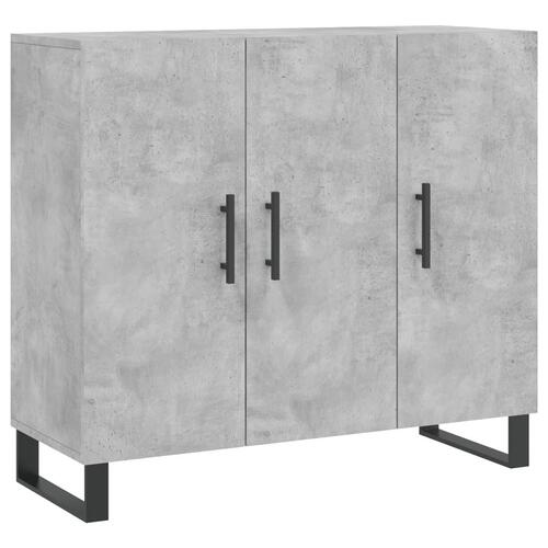 Skab 90x34x80 cm konstrueret træ betongrå