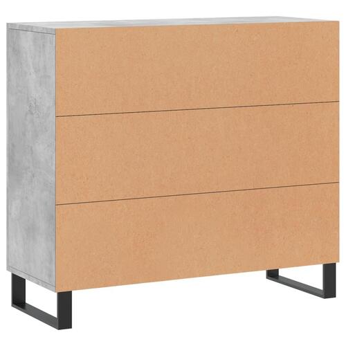 Skab 90x34x80 cm konstrueret træ betongrå