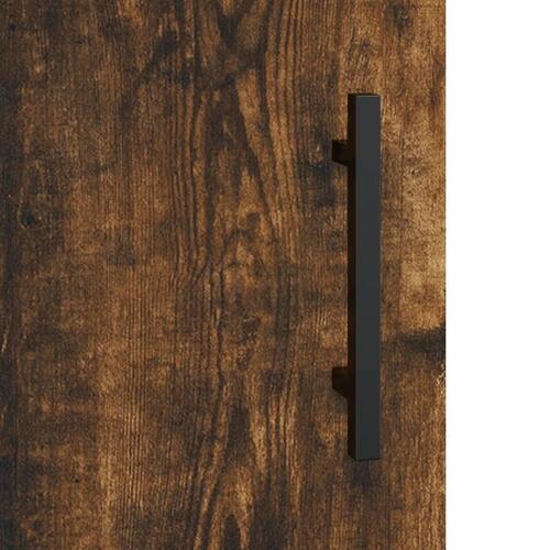 Skab 90x34x80 cm konstrueret træ røget egetræsfarve
