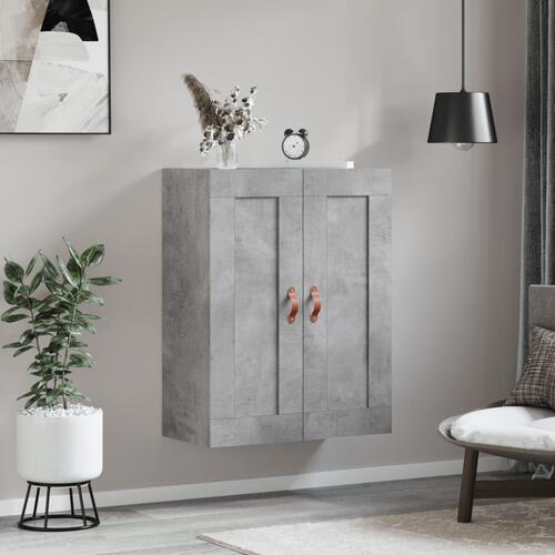 Vægskab 69,5x34x90 cm konstrueret træ betongrå