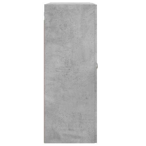 Vægskab 69,5x34x90 cm konstrueret træ betongrå