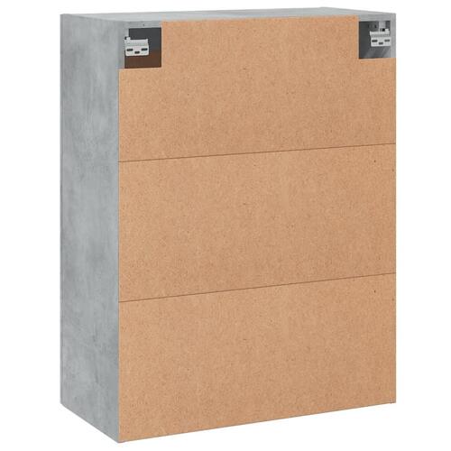 Vægskab 69,5x34x90 cm konstrueret træ betongrå