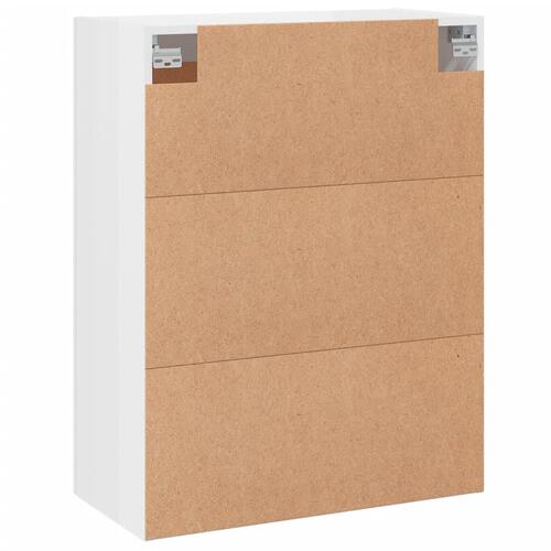 Vægskab 69,5x34x90 cm konstrueret træ hvid højglans