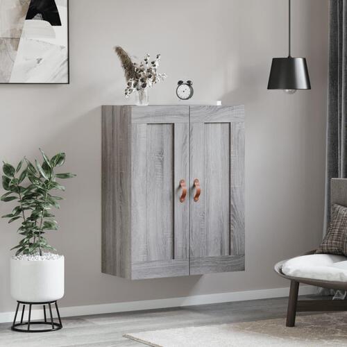 Vægskab 69,5x34x90 cm konstrueret træ grå sonoma-eg