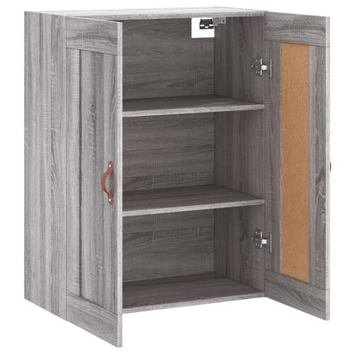 Vægskab 69,5x34x90 cm konstrueret træ grå sonoma-eg