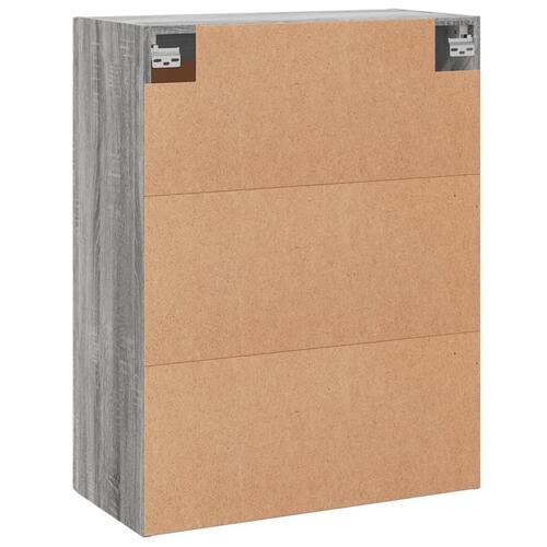 Vægskab 69,5x34x90 cm konstrueret træ grå sonoma-eg