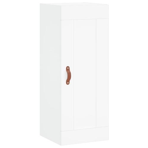 Vægskab 34,5x34x90 cm konstrueret træ hvid