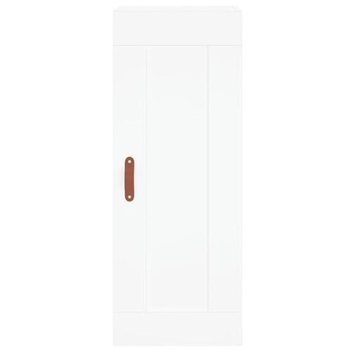 Vægskab 34,5x34x90 cm konstrueret træ hvid