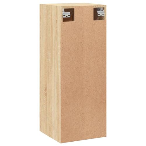 Vægskab 34,5x34x90 cm konstrueret træ sonoma-eg