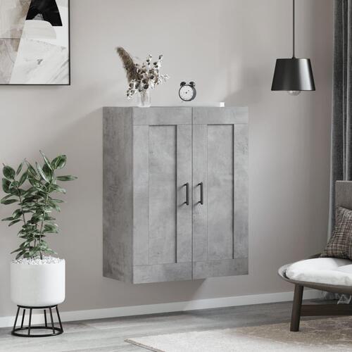Vægskab 69,5x34x90 cm konstrueret træ betongrå