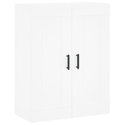Vægskab 69,5x34x90 cm konstrueret træ hvid
