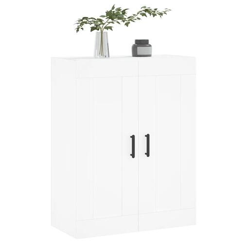 Vægskab 69,5x34x90 cm konstrueret træ hvid