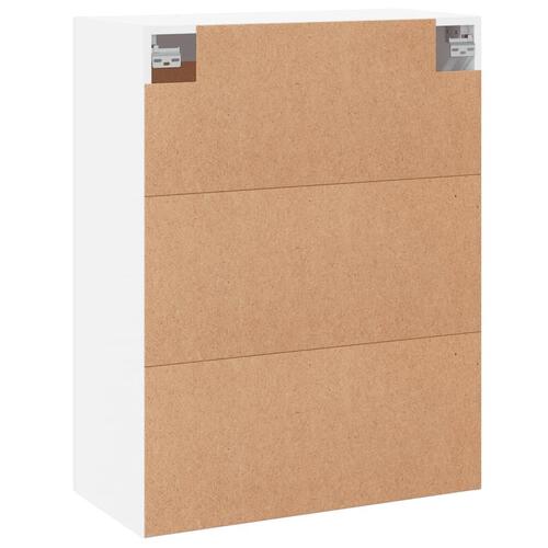 Vægskab 69,5x34x90 cm konstrueret træ hvid