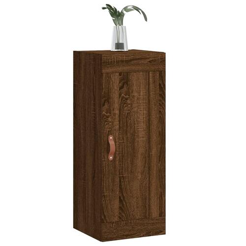 Vægskab 34,5x34x90 cm konstrueret træ brun egetræsfarve