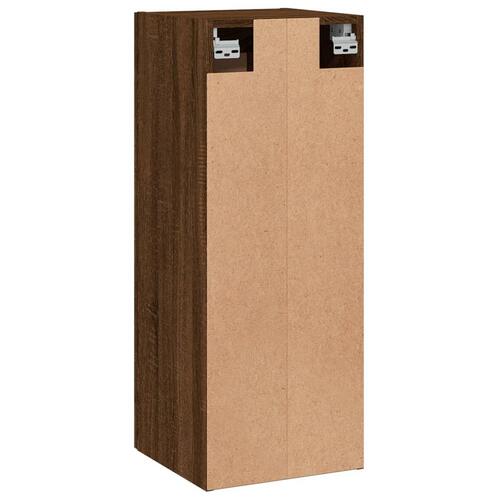 Vægskab 34,5x34x90 cm konstrueret træ brun egetræsfarve