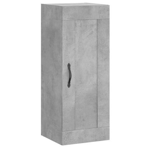 Vægskab 34,5x34x90 cm konstrueret træ betongrå