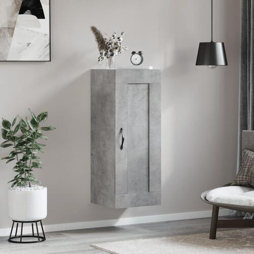 Vægskab 34,5x34x90 cm konstrueret træ betongrå