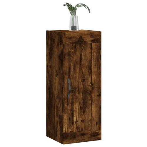 Vægskab 34,5x34x90 cm konstrueret træ røget egetræsfarve