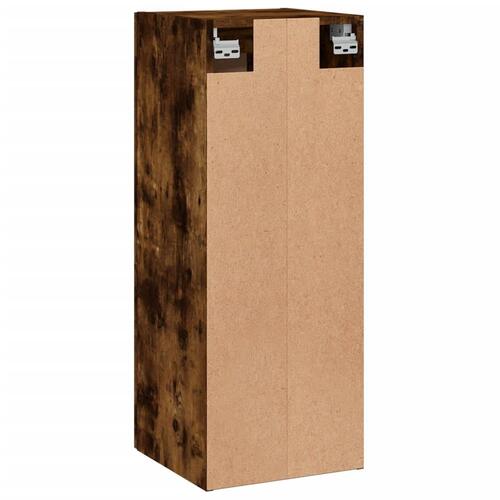 Vægskab 34,5x34x90 cm konstrueret træ røget egetræsfarve