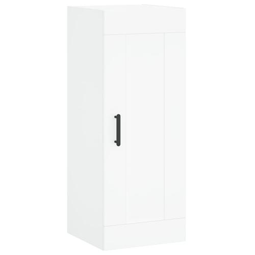 Vægskab 34,5x34x90 cm konstrueret træ hvid