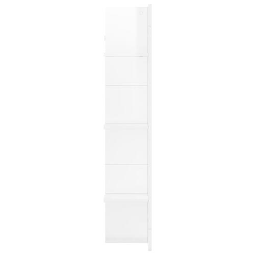 Tv-møbel 152x22x113 cm konstrueret træ hvid højglans