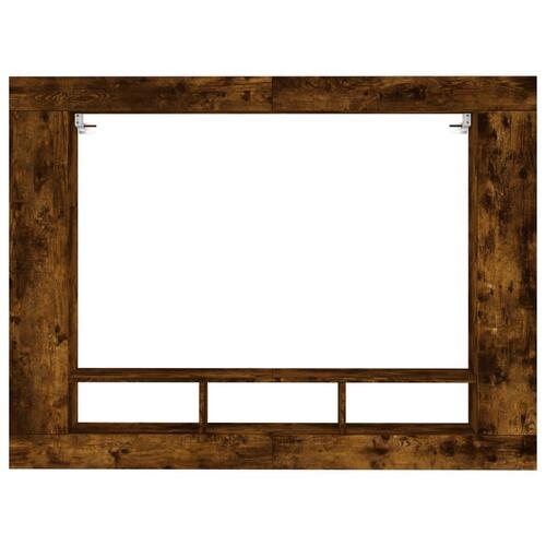 Tv-møbel 152x22x113 cm konstrueret træ røget sonoma-eg