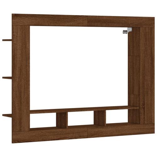 Tv-møbel 152x22x113 cm konstrueret træ brun egetræsfarve